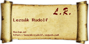 Lezsák Rudolf névjegykártya