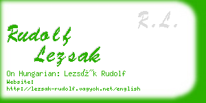 rudolf lezsak business card